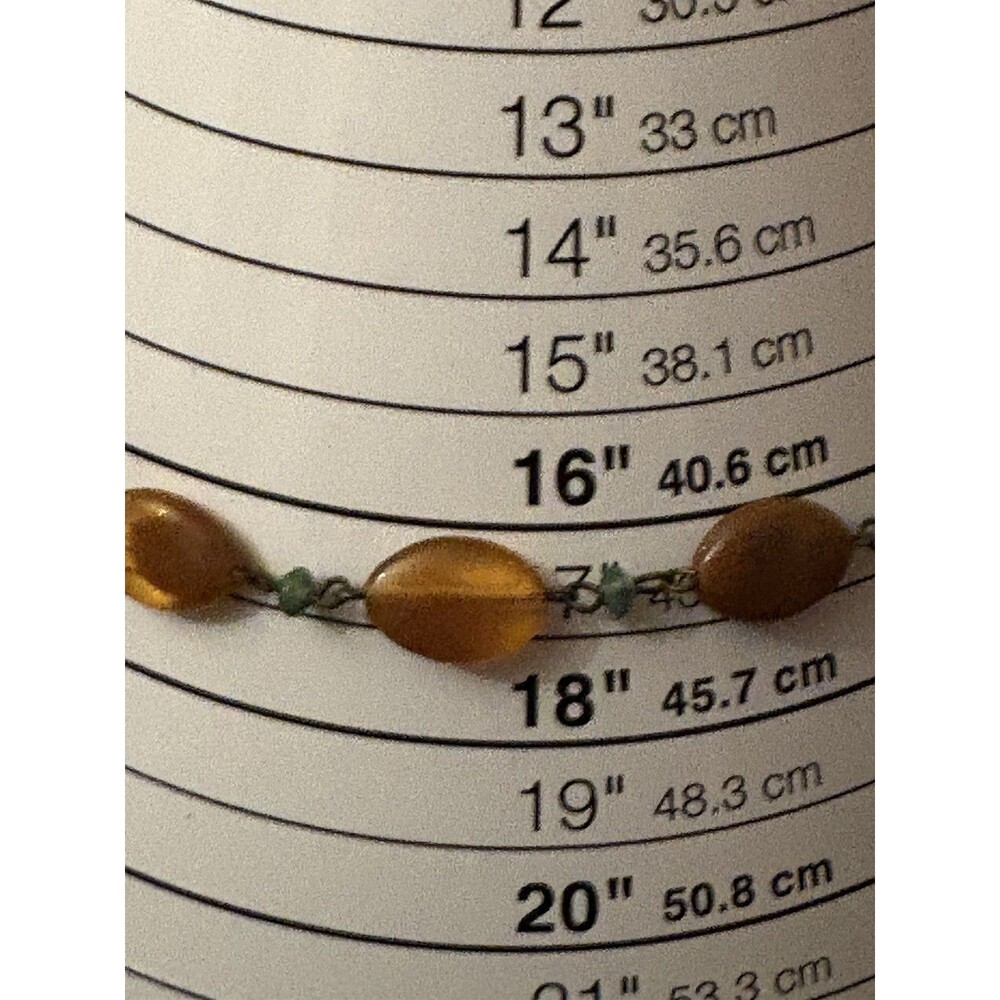 Vintage Carved Natural Butterscotch Amber Pendant Necklace Trade Bead - Picture 6 of 7